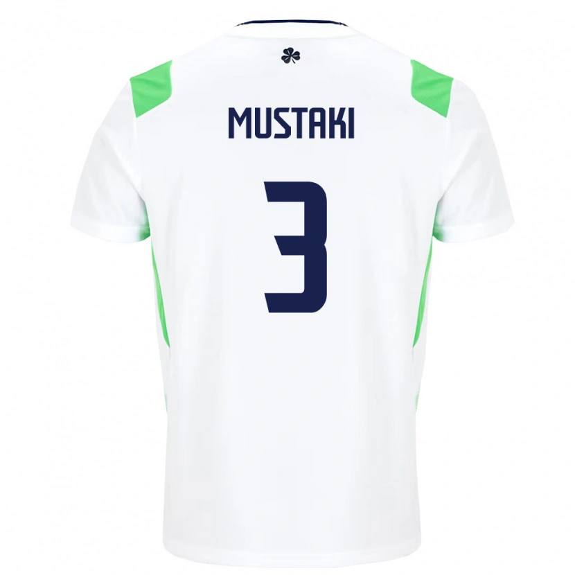 Danxen Niño Camiseta Irlanda Chloe Mustaki #3 Blanco Verde Claro 2ª Equipación 26-28 La Camisa