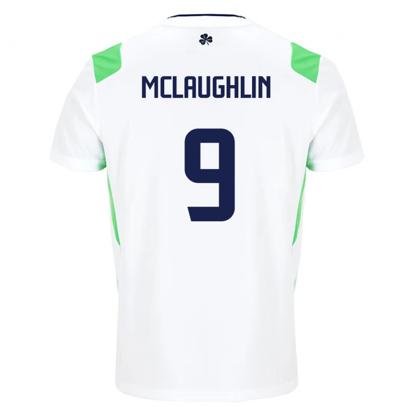 Danxen Niño Camiseta Irlanda Erin Mclaughlin #9 Blanco Verde Claro 2ª Equipación 26-28 La Camisa
