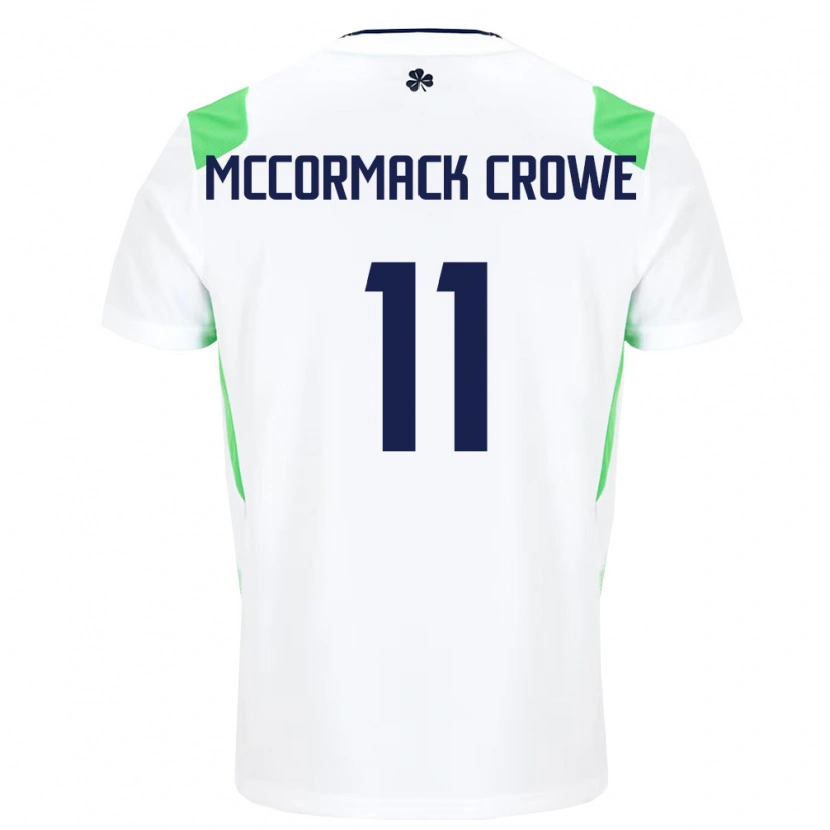 Danxen Niño Camiseta Irlanda Fionn Mccormack Crowe #11 Blanco Verde Claro 2ª Equipación 26-28 La Camisa