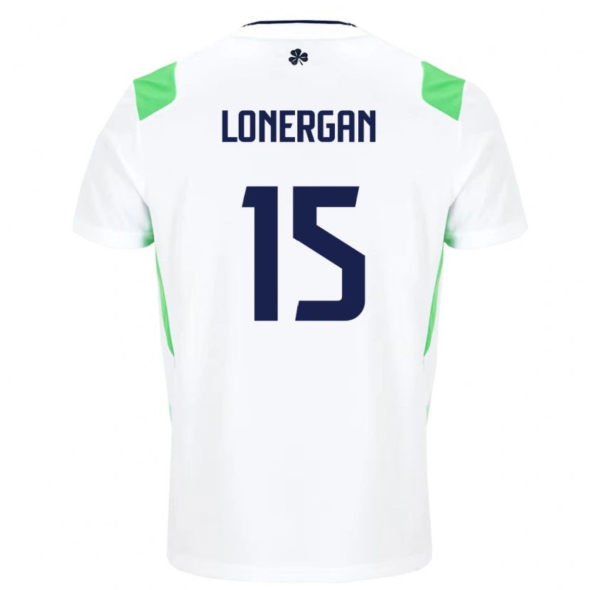 Danxen Niño Camiseta Irlanda Tommy Lonergan #15 Blanco Verde Claro 2ª Equipación 26-28 La Camisa