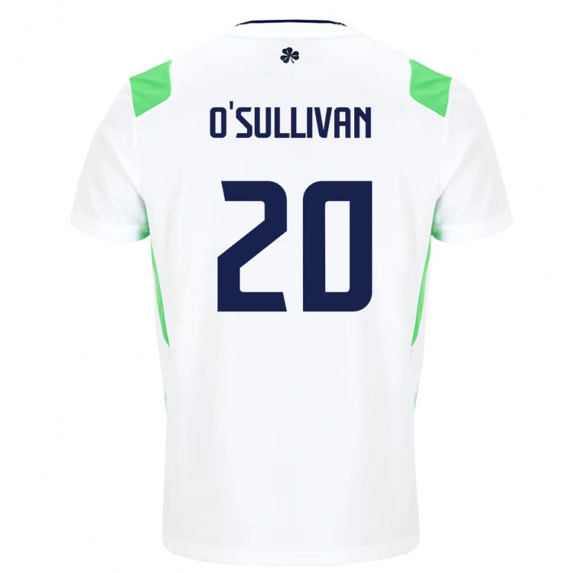 Danxen Niño Camiseta Irlanda Cathal O'sullivan #20 Blanco Verde Claro 2ª Equipación 26-28 La Camisa