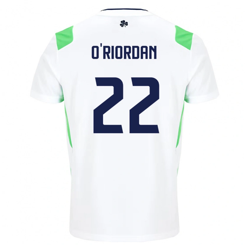 Danxen Niño Camiseta Irlanda Connor O'riordan #22 Blanco Verde Claro 2ª Equipación 26-28 La Camisa