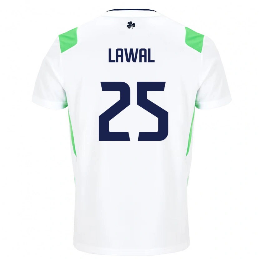 Danxen Niño Camiseta Irlanda Bosun Lawal #25 Blanco Verde Claro 2ª Equipación 26-28 La Camisa
