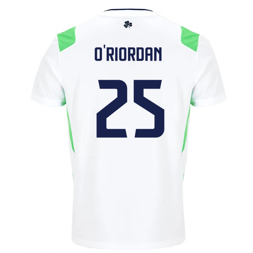 Danxen Niño Camiseta Irlanda Claire O'riordan #25 Blanco Verde Claro 2ª Equipación 26-28 La Camisa