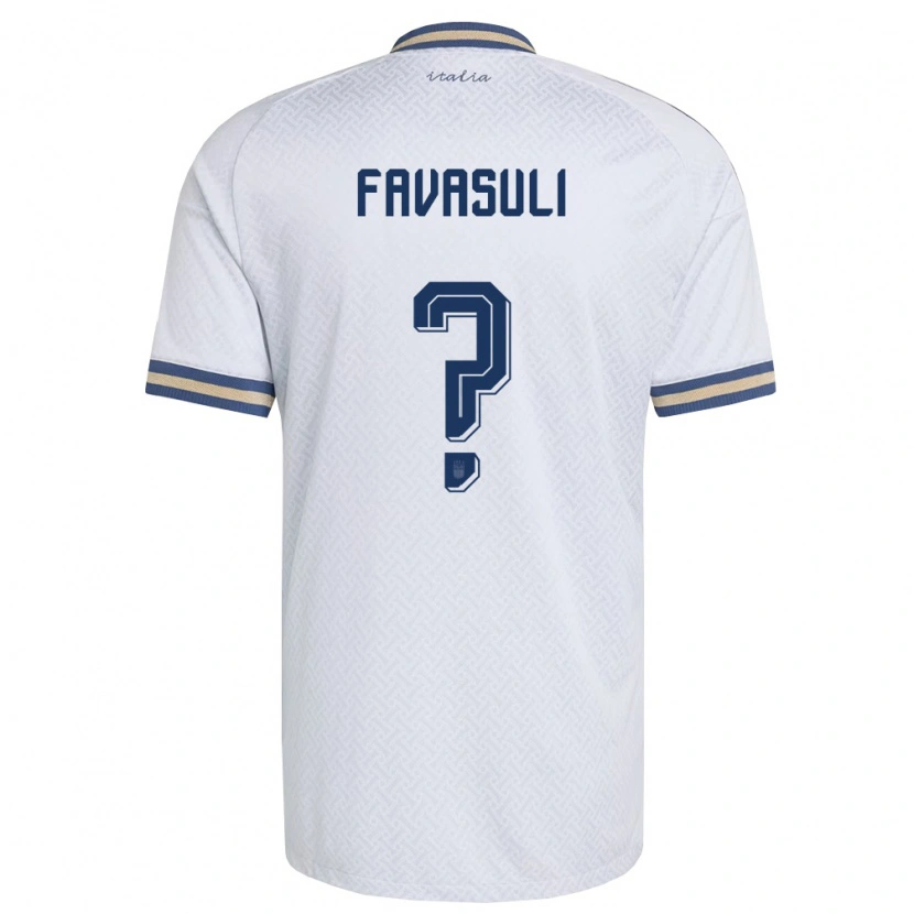 Danxen Niño Camiseta Italia Costantino Favasuli #0 Marfil Marino Oro 2ª Equipación 26-28 La Camisa