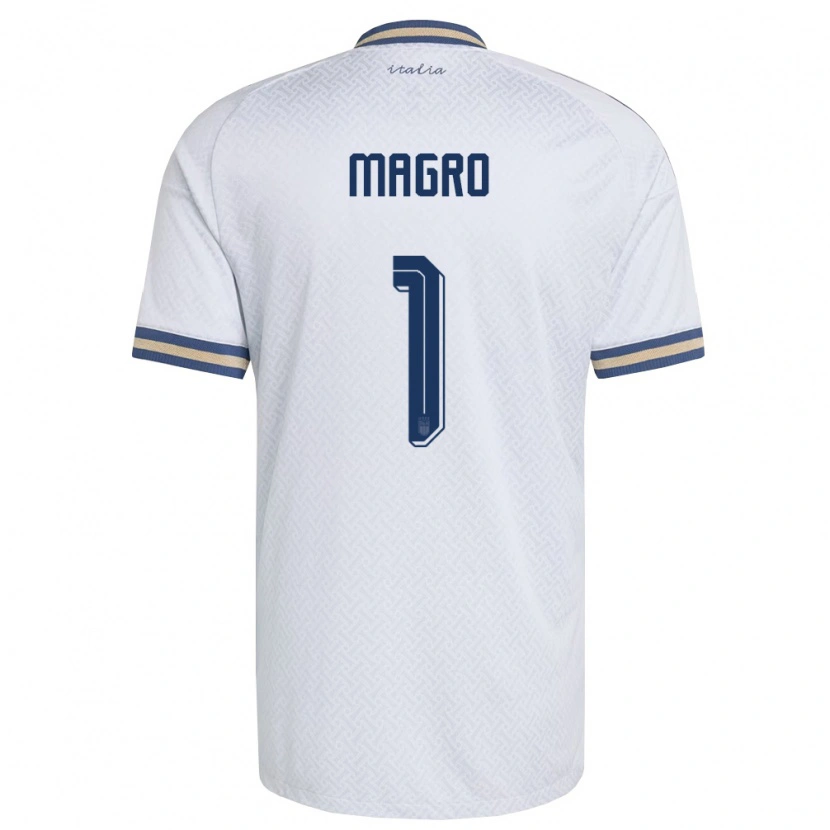 Danxen Niño Camiseta Italia Federico Magro #1 Marfil Marino Oro 2ª Equipación 26-28 La Camisa