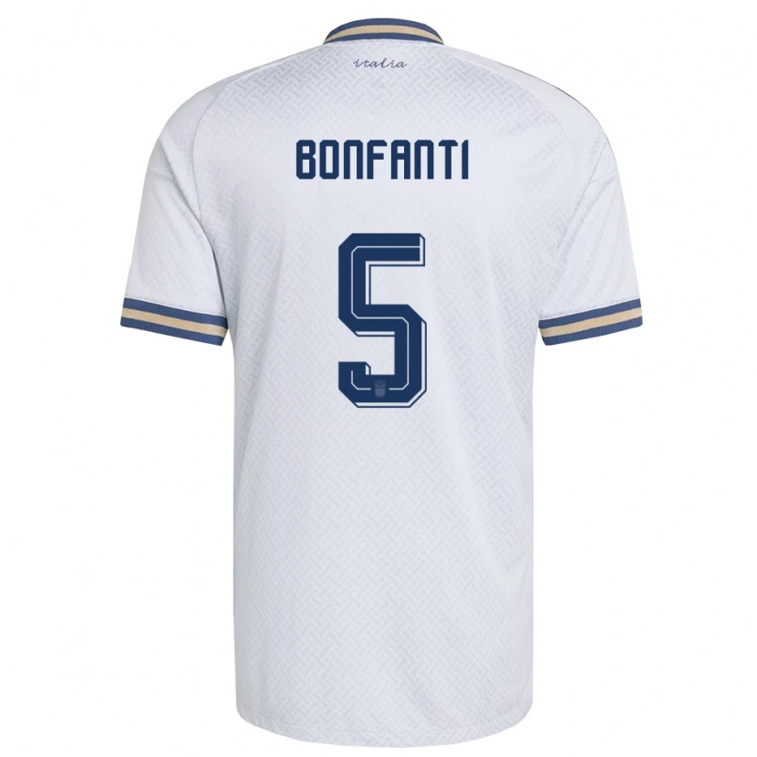 Danxen Niño Camiseta Italia Giovanni Bonfanti #5 Marfil Marino Oro 2ª Equipación 26-28 La Camisa