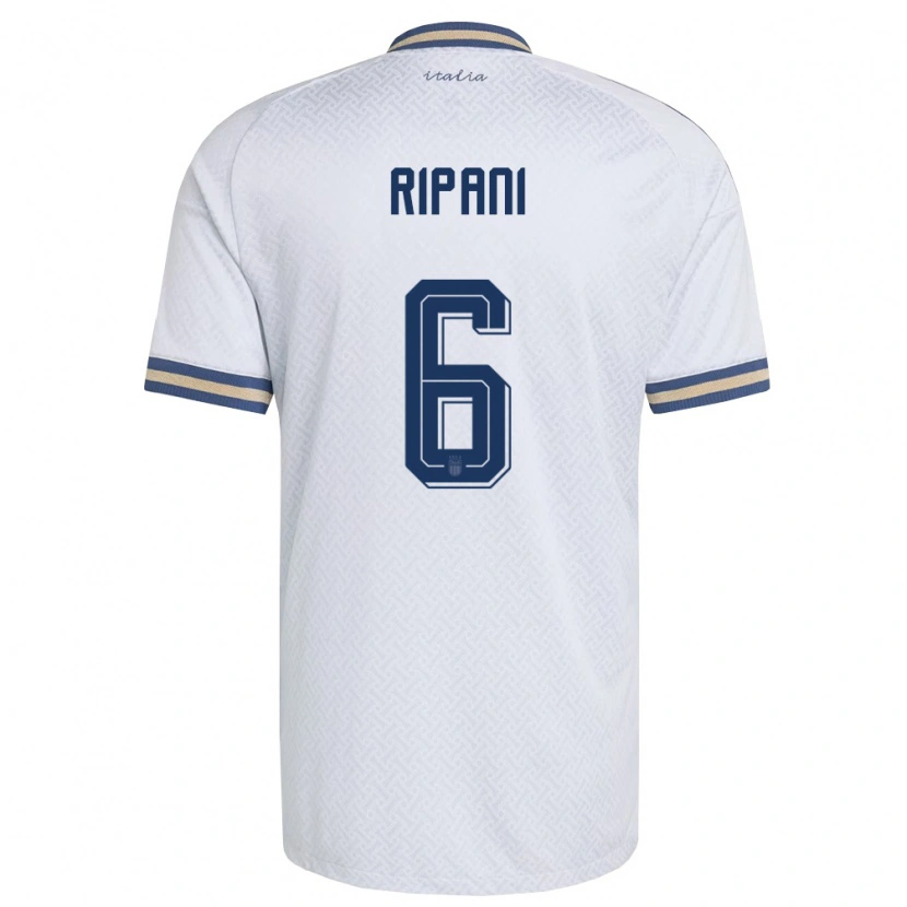 Danxen Niño Camiseta Italia Diego Ripani #6 Marfil Marino Oro 2ª Equipación 26-28 La Camisa