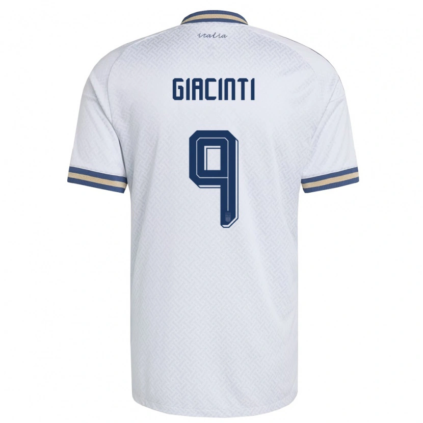 Danxen Niño Camiseta Italia Valentina Giacinti #9 Marfil Marino Oro 2ª Equipación 26-28 La Camisa