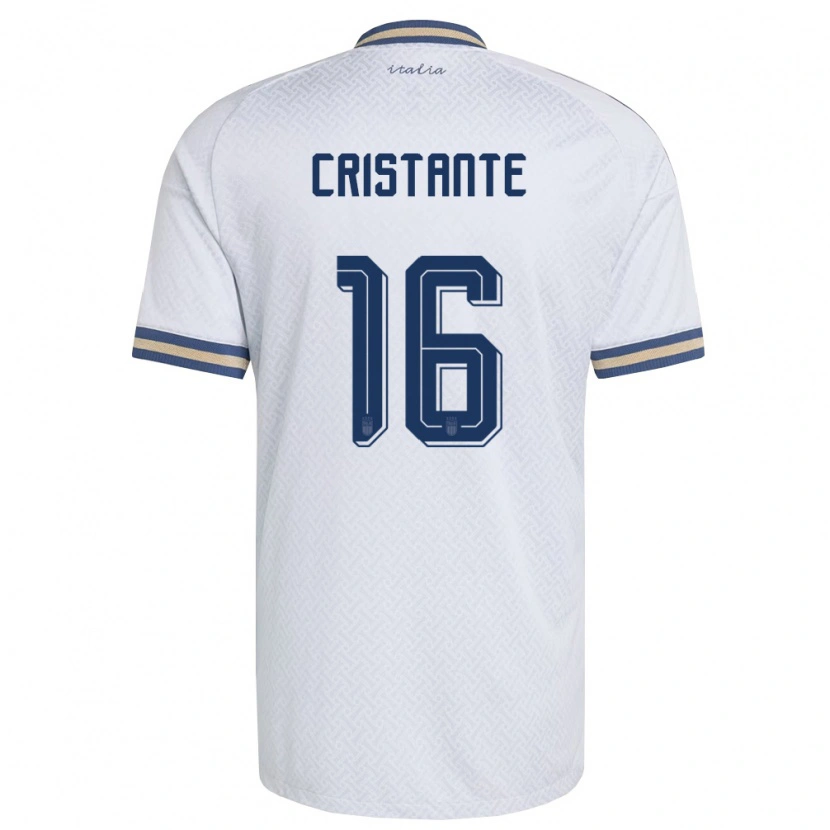 Danxen Niño Camiseta Italia Bryan Cristante #16 Marfil Marino Oro 2ª Equipación 26-28 La Camisa