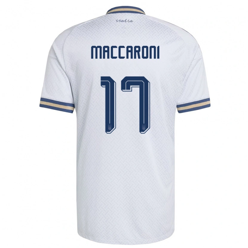 Danxen Niño Camiseta Italia Valerio Maccaroni #17 Marfil Marino Oro 2ª Equipación 26-28 La Camisa
