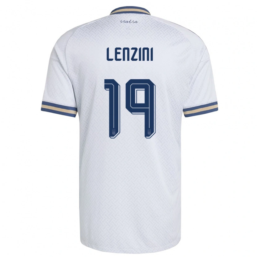 Danxen Niño Camiseta Italia Martina Lenzini #19 Marfil Marino Oro 2ª Equipación 26-28 La Camisa