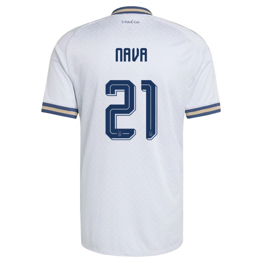 Danxen Niño Camiseta Italia Sebastiano Nava #21 Marfil Marino Oro 2ª Equipación 26-28 La Camisa
