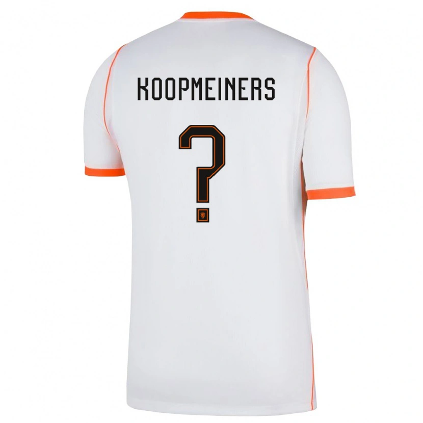 Danxen Niño Camiseta Países Bajos Teun Koopmeiners #0 Blanco Naranja 2ª Equipación 26-28 La Camisa