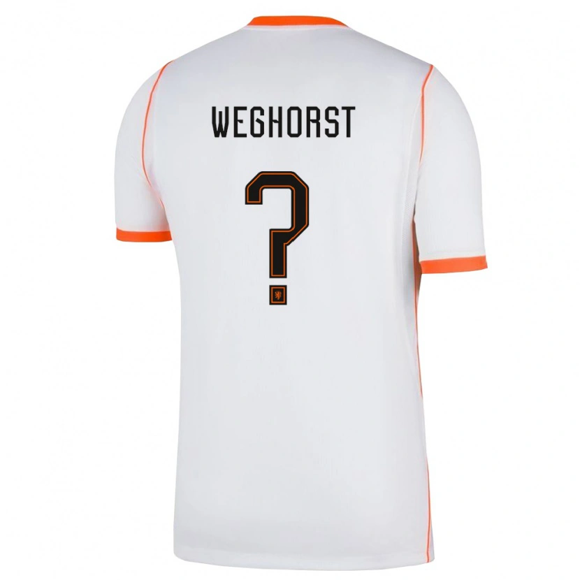 Danxen Niño Camiseta Países Bajos Wout Weghorst #0 Blanco Naranja 2ª Equipación 26-28 La Camisa