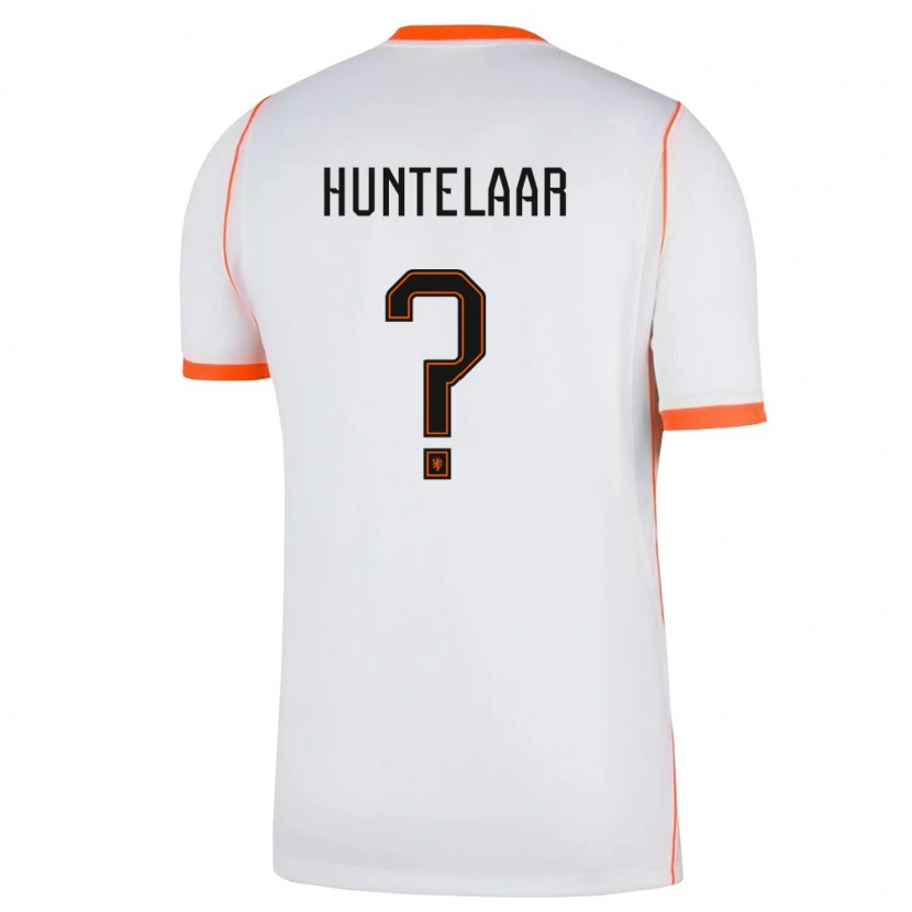 Danxen Niño Camiseta Países Bajos Seb Huntelaar #0 Blanco Naranja 2ª Equipación 26-28 La Camisa