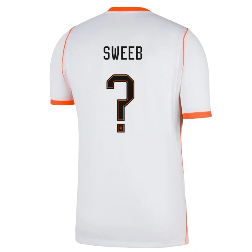 Danxen Niño Camiseta Países Bajos Matthew Sweeb #0 Blanco Naranja 2ª Equipación 26-28 La Camisa