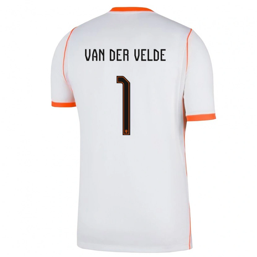 Danxen Niño Camiseta Países Bajos Valentijn Van Der Velde #1 Blanco Naranja 2ª Equipación 26-28 La Camisa