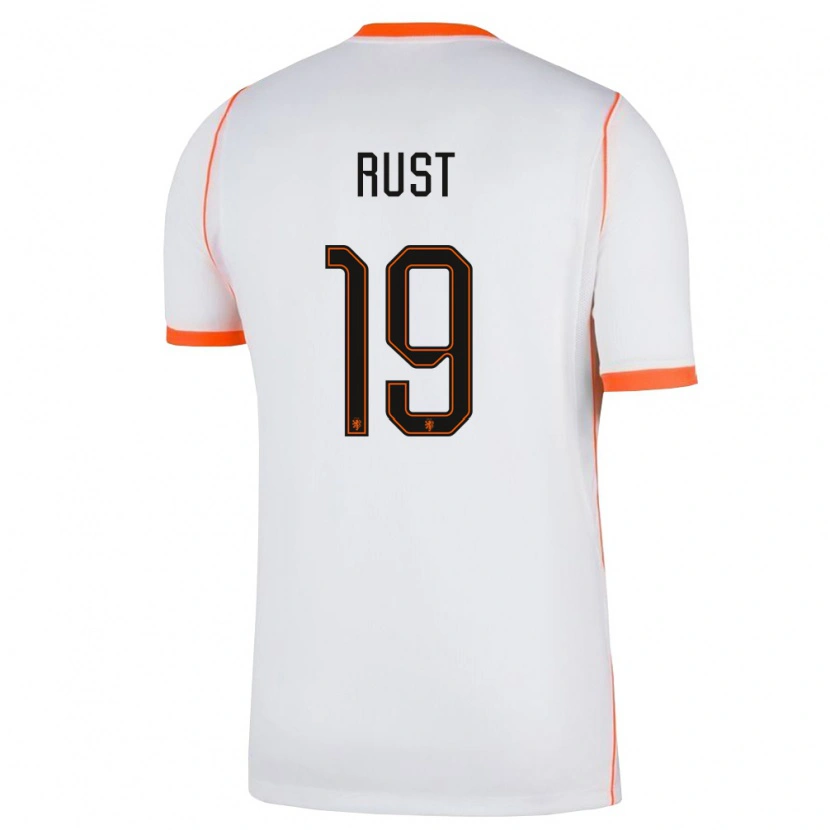 Danxen Niño Camiseta Países Bajos Fabiano Rust #19 Blanco Naranja 2ª Equipación 26-28 La Camisa