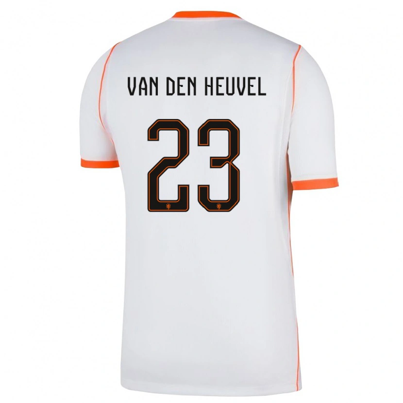 Danxen Niño Camiseta Países Bajos Dani Van Den Heuvel #23 Blanco Naranja 2ª Equipación 26-28 La Camisa