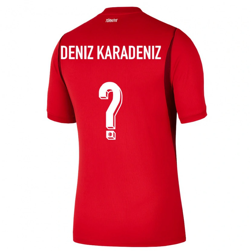 Danxen Hombre Camiseta Turquía Mustafa Deniz Karadeniz #0 Rojo Borgoña 1ª Equipación 26-28 La Camisa
