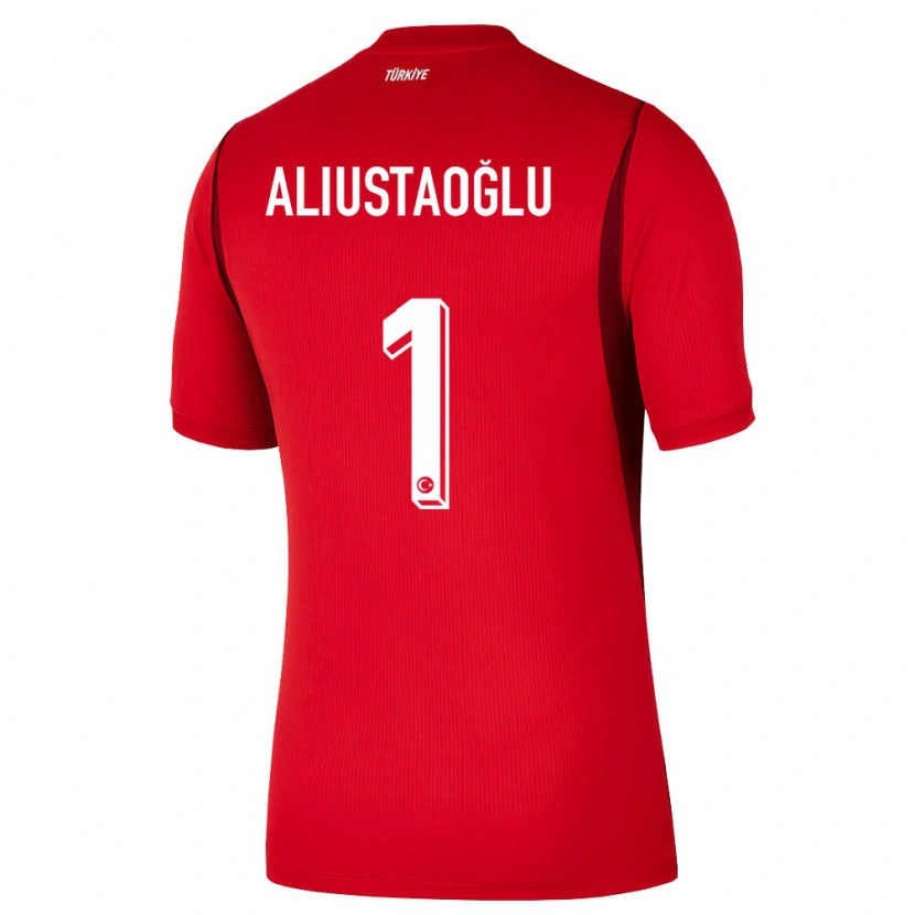 Danxen Hombre Camiseta Turquía Mete Aliustaoğlu #1 Rojo Borgoña 1ª Equipación 26-28 La Camisa