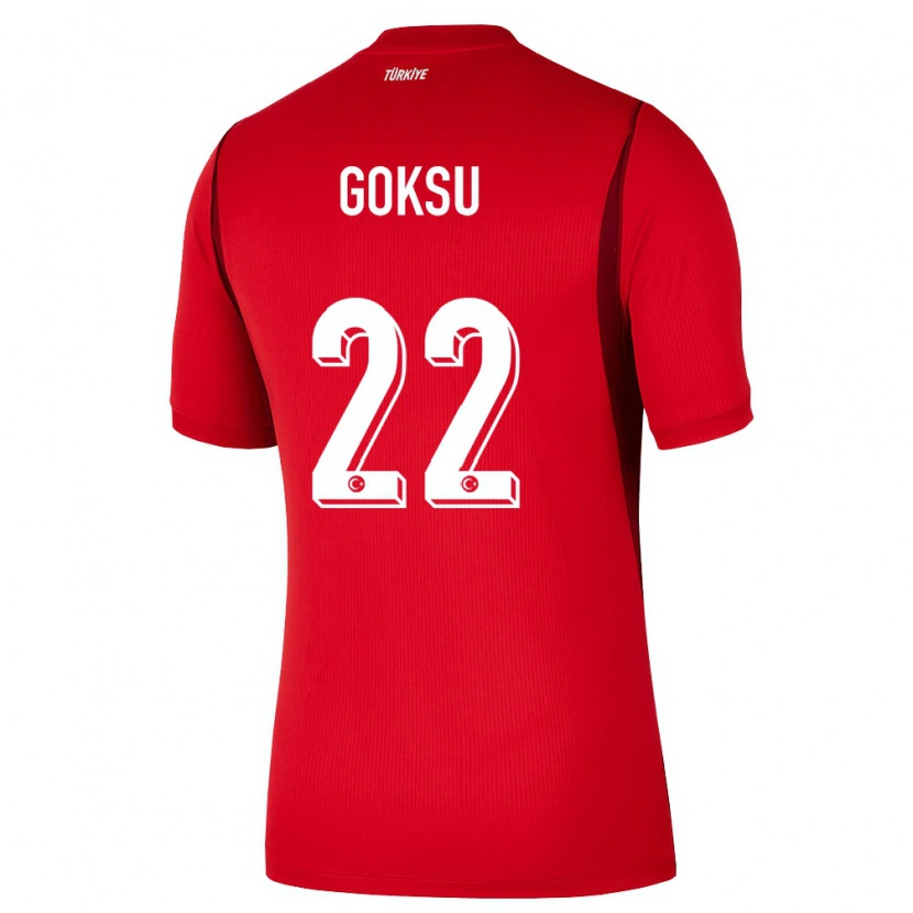 Danxen Hombre Camiseta Turquía Yasam Göksu #22 Rojo Borgoña 1ª Equipación 26-28 La Camisa