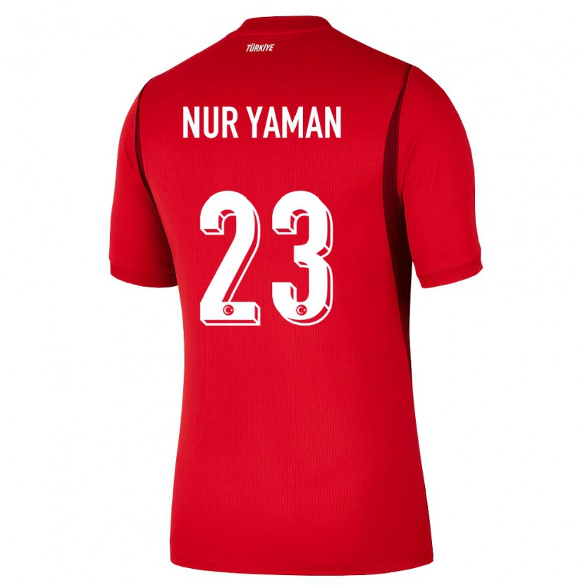 Danxen Hombre Camiseta Turquía Gamze Nur Yaman #23 Rojo Borgoña 1ª Equipación 26-28 La Camisa