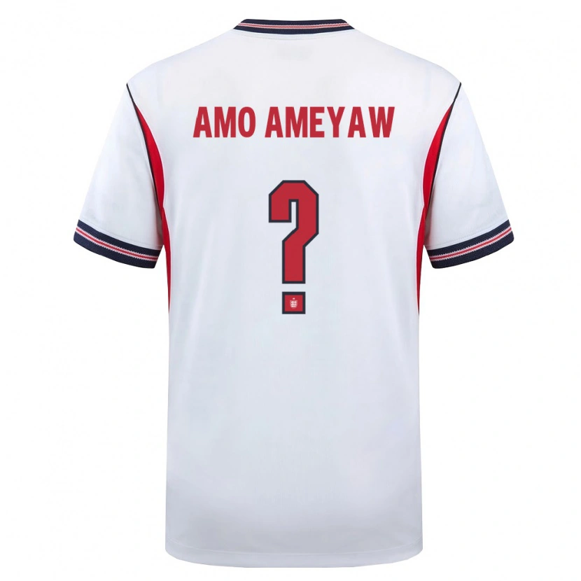 Danxen Hombre Camiseta Inglaterra Samuel Amo-Ameyaw #0 Blanco Marino Rojo 1ª Equipación 26-28 La Camisa