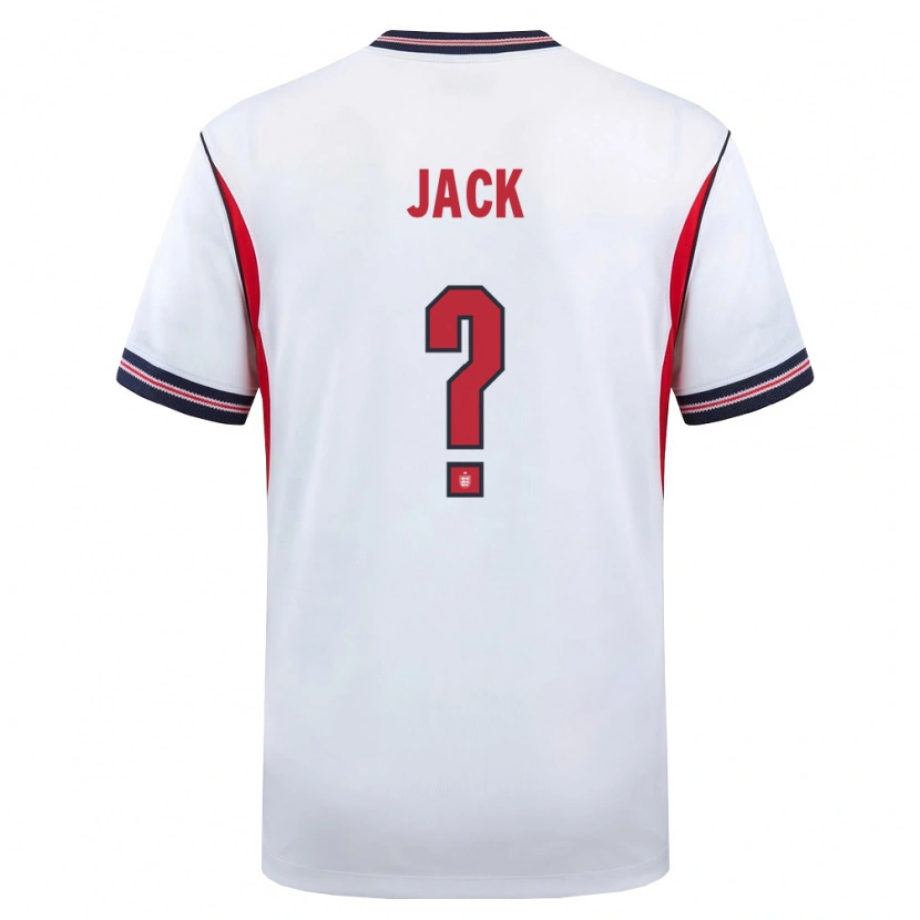 Danxen Hombre Camiseta Inglaterra Mikel Jack #0 Blanco Marino Rojo 1ª Equipación 26-28 La Camisa