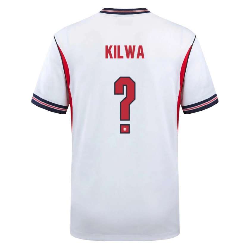 Danxen Hombre Camiseta Inglaterra Heaven Kilwa #0 Blanco Marino Rojo 1ª Equipación 26-28 La Camisa