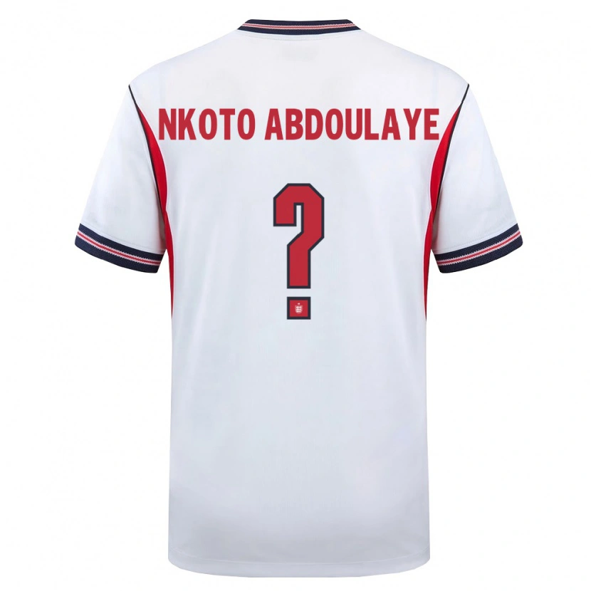 Danxen Hombre Camiseta Inglaterra Douka Nkoto Abdoulaye #0 Blanco Marino Rojo 1ª Equipación 26-28 La Camisa