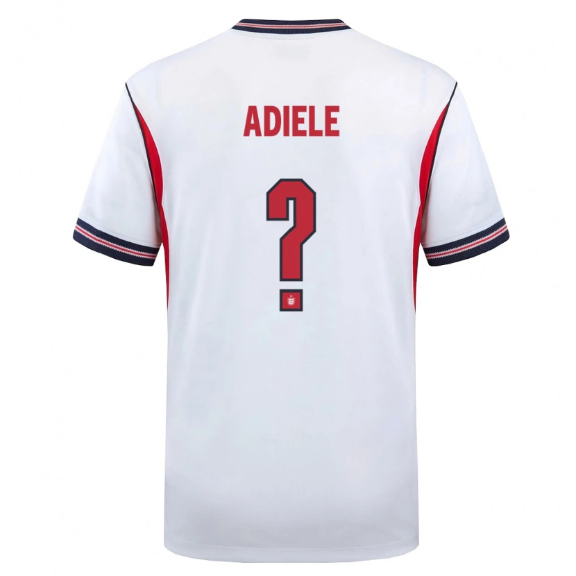 Danxen Hombre Camiseta Inglaterra Emeka Adiele #0 Blanco Marino Rojo 1ª Equipación 26-28 La Camisa