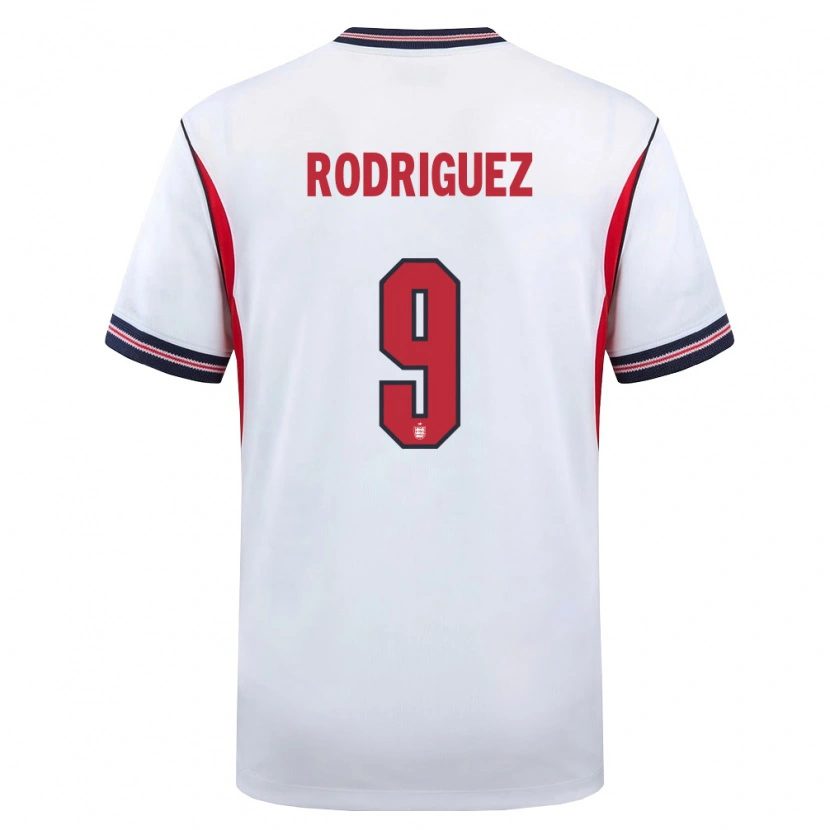 Danxen Hombre Camiseta Inglaterra Alejandro Gomes Rodríguez #9 Blanco Marino Rojo 1ª Equipación 26-28 La Camisa