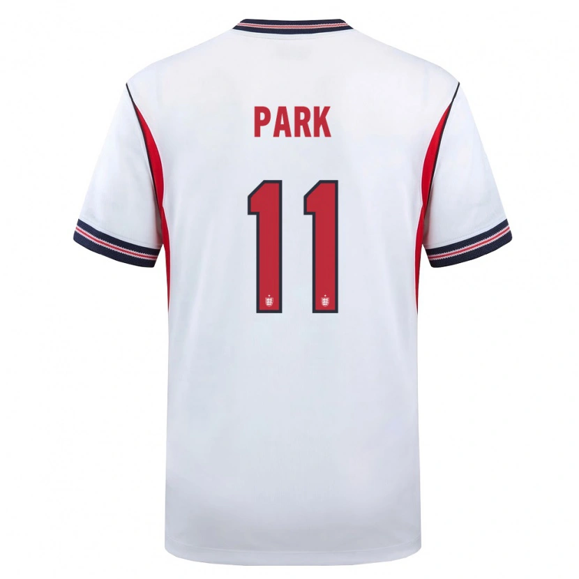 Danxen Hombre Camiseta Inglaterra Jess Park #11 Blanco Marino Rojo 1ª Equipación 26-28 La Camisa