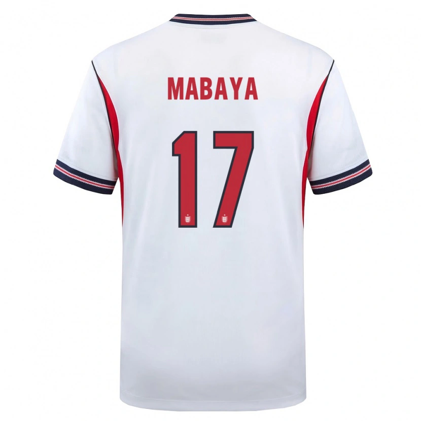 Danxen Hombre Camiseta Inglaterra Isaac Mabaya #17 Blanco Marino Rojo 1ª Equipación 26-28 La Camisa