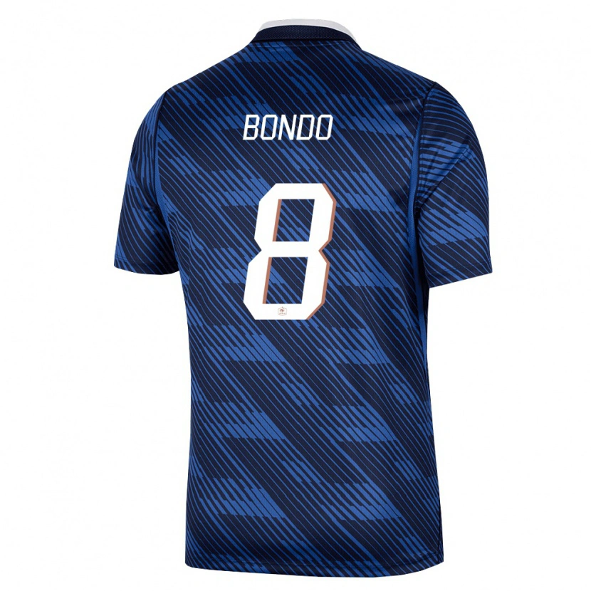 Danxen Hombre Camiseta Francia Warren Bondo #8 Marino Azul Blanco 1ª Equipación 26-28 La Camisa