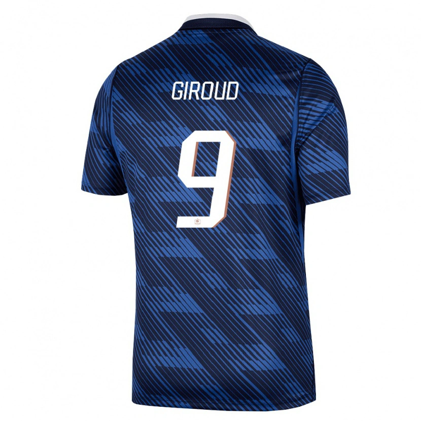 Danxen Hombre Camiseta Francia Olivier Giroud #9 Marino Azul Blanco 1ª Equipación 26-28 La Camisa