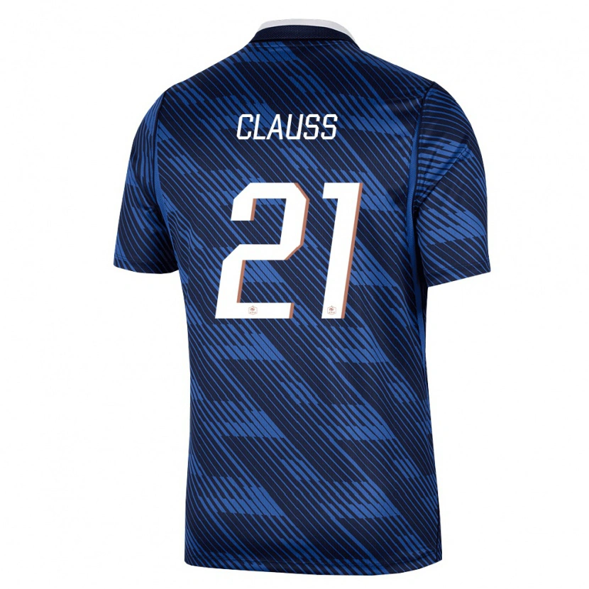 Danxen Hombre Camiseta Francia Jonathan Clauss #21 Marino Azul Blanco 1ª Equipación 26-28 La Camisa