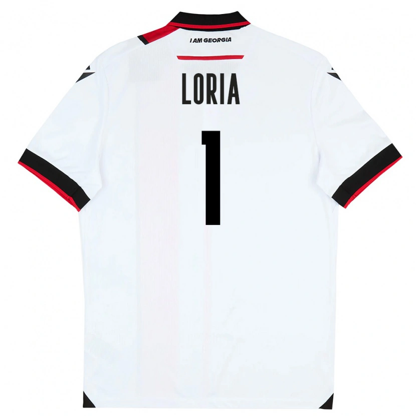 Danxen Hombre Camiseta Georgia Giorgi Loria #1 Blanco Negro Rojo 1ª Equipación 26-28 La Camisa