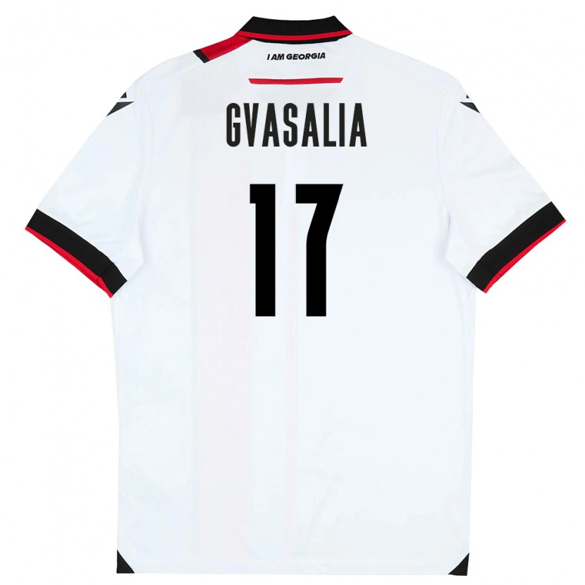 Danxen Hombre Camiseta Georgia Giorgi Gvasalia #17 Blanco Negro Rojo 1ª Equipación 26-28 La Camisa