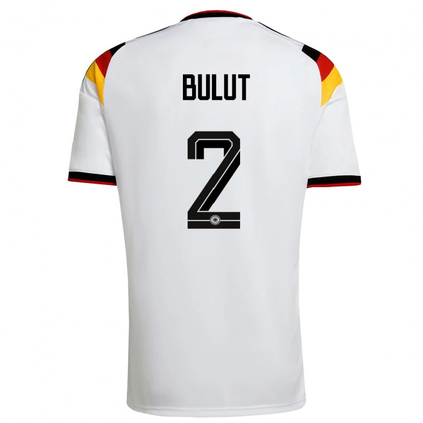 Danxen Hombre Camiseta Alemania Taylan Bulut #2 Blanco Negro Rojo 1ª Equipación 26-28 La Camisa