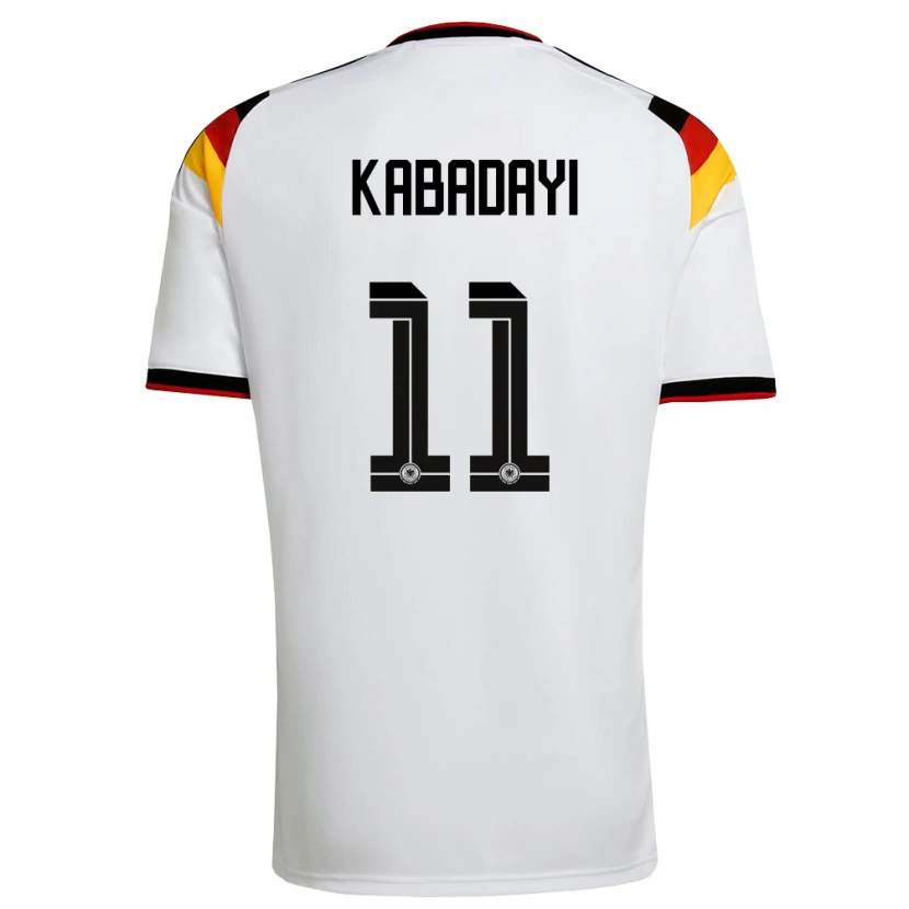 Danxen Hombre Camiseta Alemania Yusuf Kabadayi #11 Blanco Negro Rojo 1ª Equipación 26-28 La Camisa