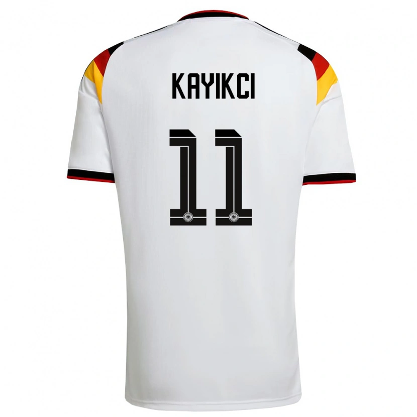 Danxen Hombre Camiseta Alemania Hasret Kayikci #11 Blanco Negro Rojo 1ª Equipación 26-28 La Camisa