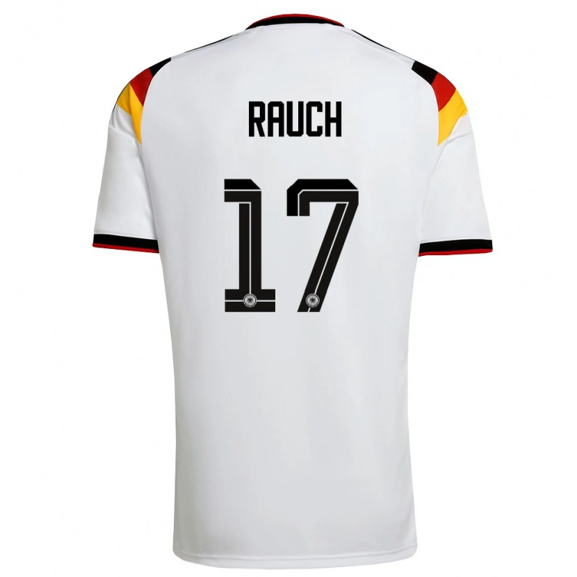 Danxen Hombre Camiseta Alemania Felicitas Rauch #17 Blanco Negro Rojo 1ª Equipación 26-28 La Camisa
