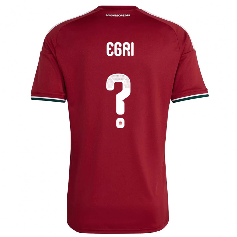 Danxen Hombre Camiseta Hungría Imre Egri #0 Rojo Blanco Verde 1ª Equipación 26-28 La Camisa