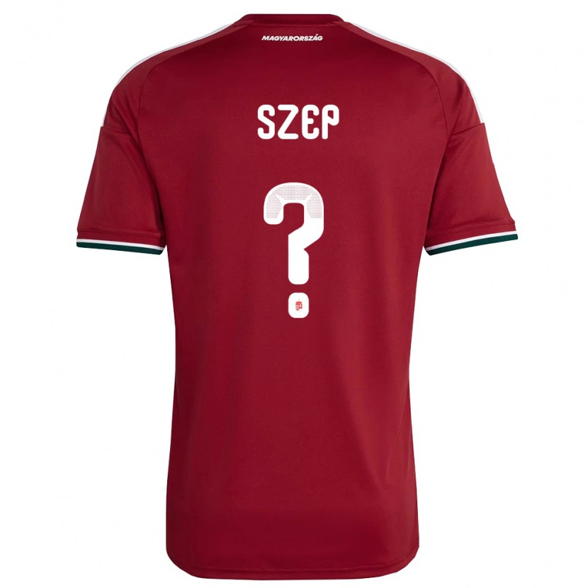 Danxen Hombre Camiseta Hungría Márton Szép #0 Rojo Blanco Verde 1ª Equipación 26-28 La Camisa