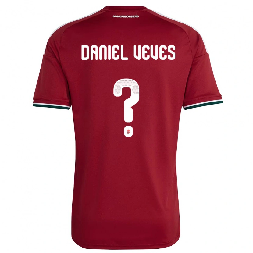 Danxen Hombre Camiseta Hungría Panagiotis Daniel Veves #0 Rojo Blanco Verde 1ª Equipación 26-28 La Camisa