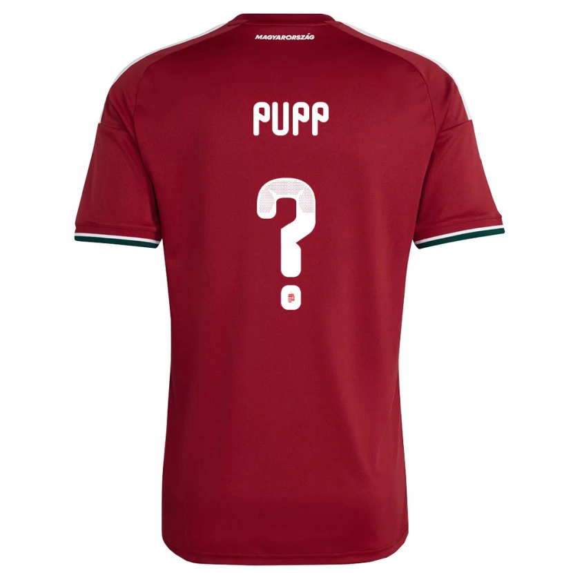 Danxen Hombre Camiseta Hungría Zétény Pupp #0 Rojo Blanco Verde 1ª Equipación 26-28 La Camisa
