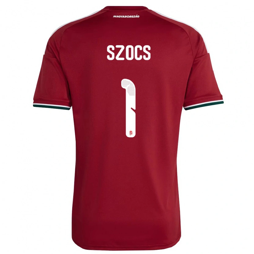 Danxen Hombre Camiseta Hungría Réka Szőcs #1 Rojo Blanco Verde 1ª Equipación 26-28 La Camisa